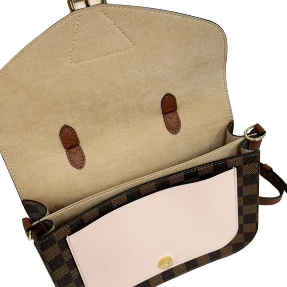 Louis Vuitton Beaumarchais Top Handle Bag Handbag Brown Damier Ebene Pink - Picture 12 of 12